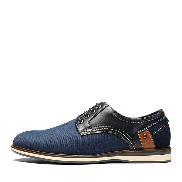 Men's Smart Casual Oxford Sneaker Shoes - NAVY - 1