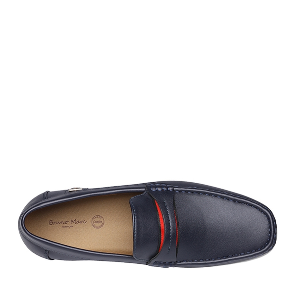 Men's Comfortable Moccasin Loafers - NAVY - 3