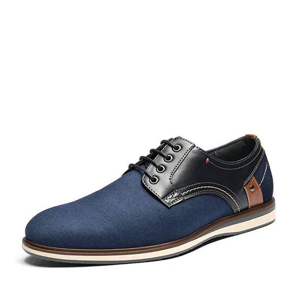 Men's Smart Casual Oxford Sneaker Shoes - NAVY -  0