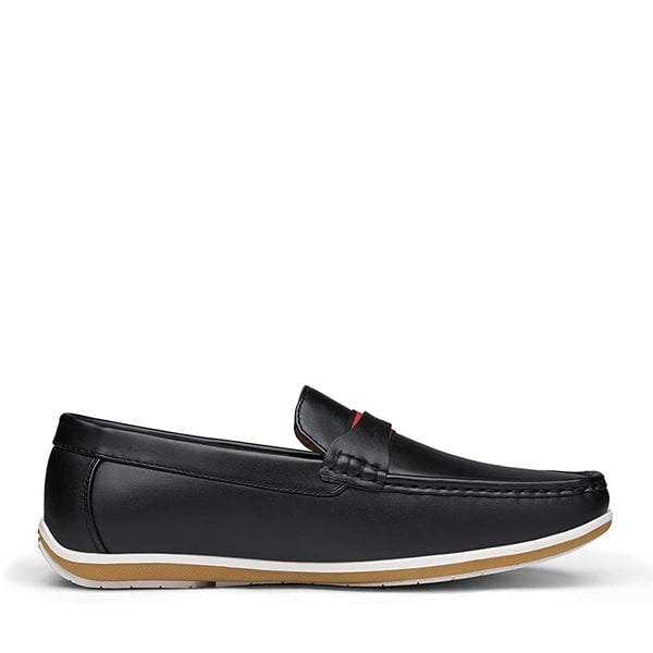 Men's Comfortable Moccasin Loafers - BLACK - 2