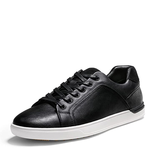 Men's Lace-Up Fashion Casual Dress Sneakers - BLACK -  0