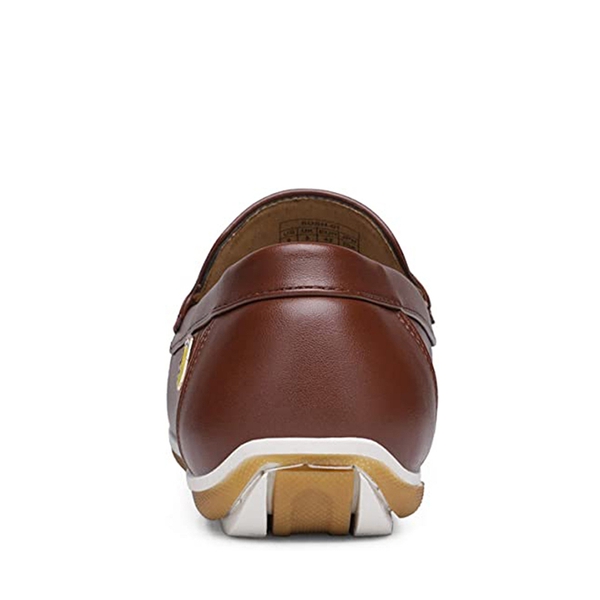 Men's Comfortable Moccasin Loafers - BROWN - 4