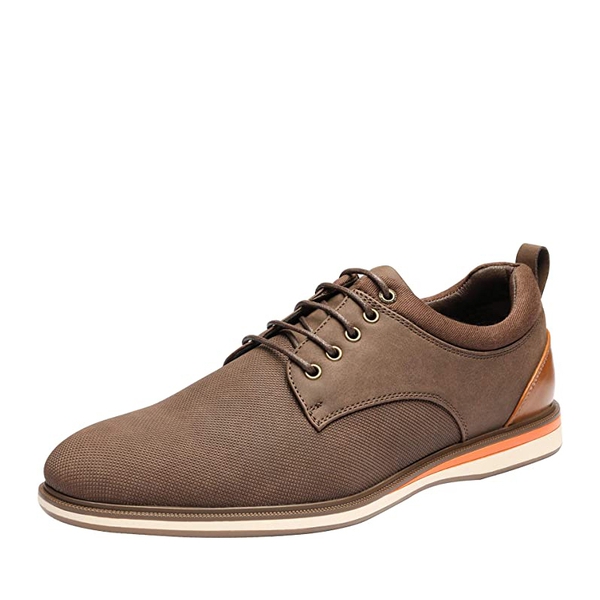 Men's Non-Slip Casual Oxford Shoes - BROWN -  0