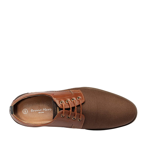 Men's Smart Casual Oxford Sneaker Shoes - BROWN - 3