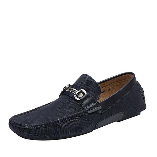 Men's Horsebit Moc-Toe Moccasin Loafers - NAVY -  0