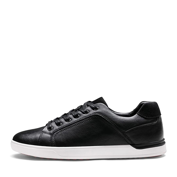 Men's Lace-Up Fashion Casual Dress Sneakers - BLACK - 1