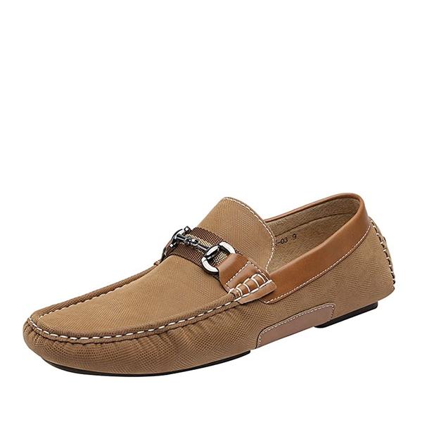 Men's Horsebit Moc-Toe Moccasin Loafers - TAN -  0
