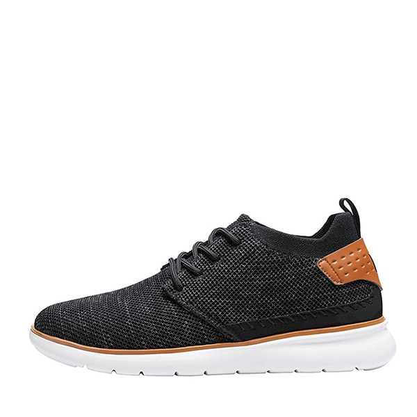 Men's Breathable Mesh Sneakers - BLACK GREY - 1