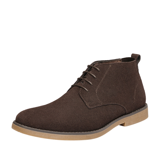 Men's Suede Chukka Boots - DARK BROWN -  0
