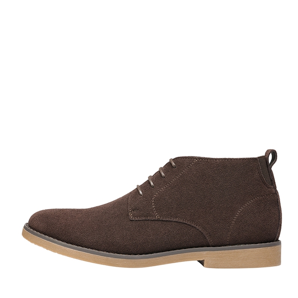 Men's Suede Chukka Boots - DARK BROWN - 1
