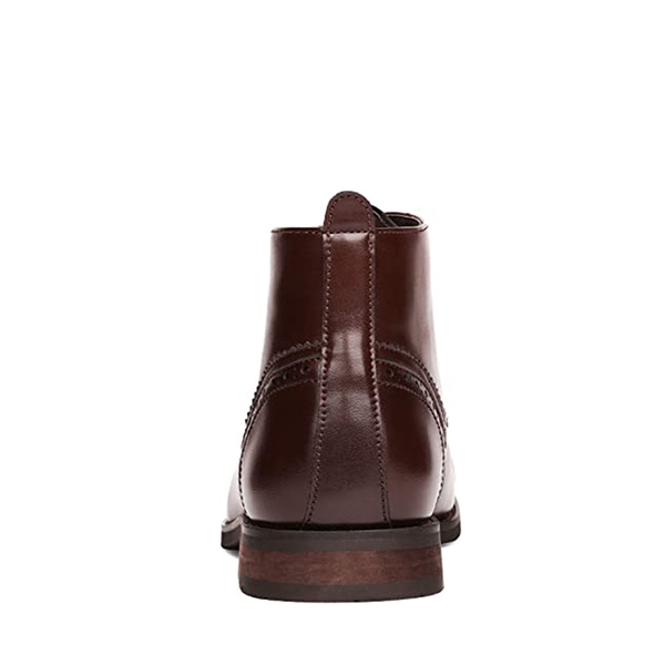 Men's Cap-Toe Dress Boots - DARK BROWN - 5