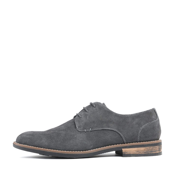 Men's Plain-Toe Suede Oxford Shoes - GREY - 1