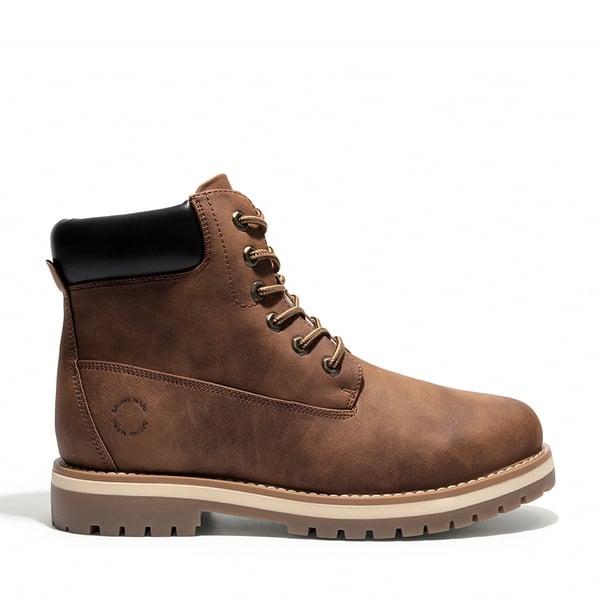 Men's Non-Slip Winter Combat Boots - BROWN - 1