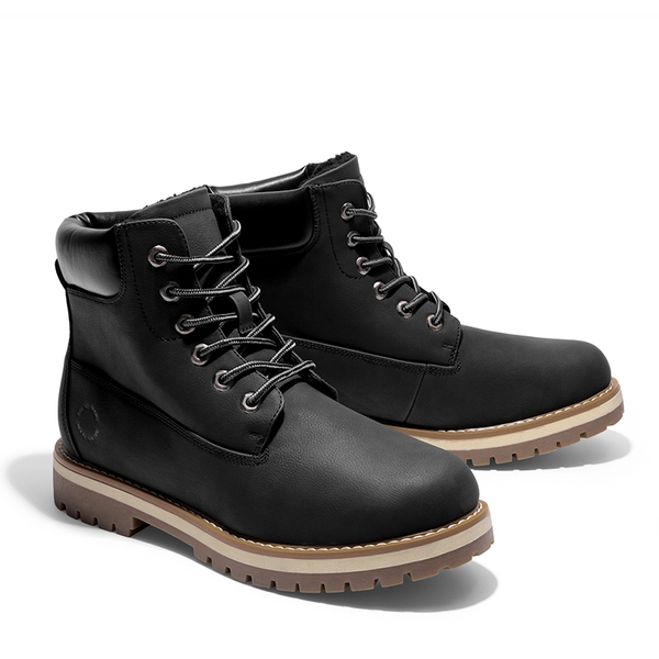 Men's Non-Slip Winter Combat Boots - BLACK - 5
