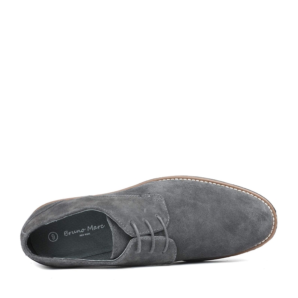 Men's Plain-Toe Suede Oxford Shoes - GREY - 2