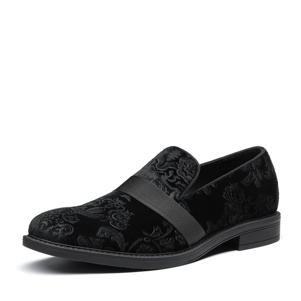 Men's Slip-On Tuxedo Dress Shoes - BLACK -  0