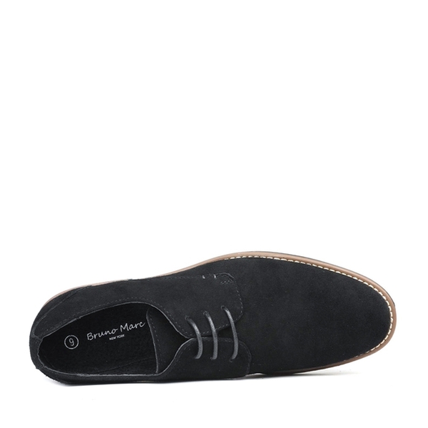 Men's Plain-Toe Suede Oxford Shoes - BLACK - 2