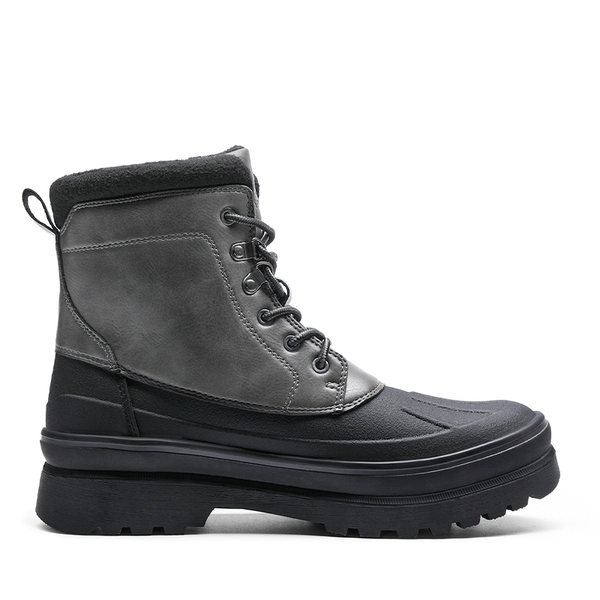 Men's Fur-Lined Indulated Snow Boots - GREY - 2