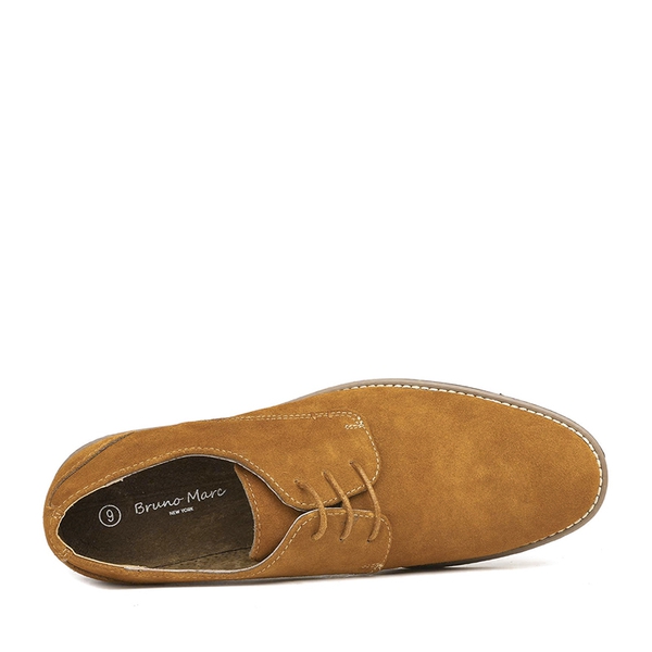 Men's Plain-Toe Suede Oxford Shoes - TAN - 2