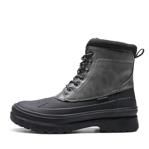 Men's Fur-Lined Indulated Snow Boots - GREY - 1