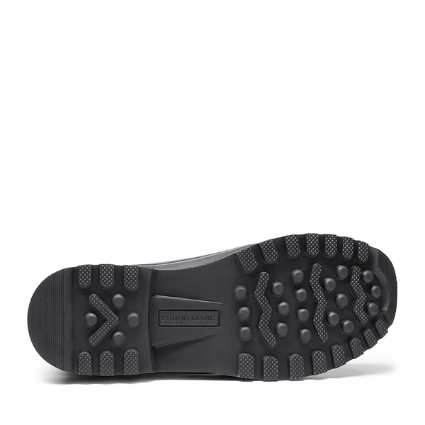 Men's Fur-Lined Indulated Snow Boots - BLACK - 4
