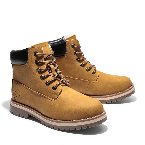 Men's Non-Slip Winter Combat Boots - YELLOW - 5