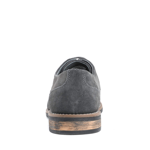 Men's Plain-Toe Suede Oxford Shoes - GREY - 4