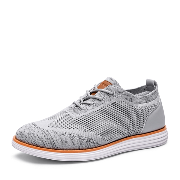[KnitFlex Breeze+] Men's Breathable Mesh Oxford Sneakers - GREY -  0