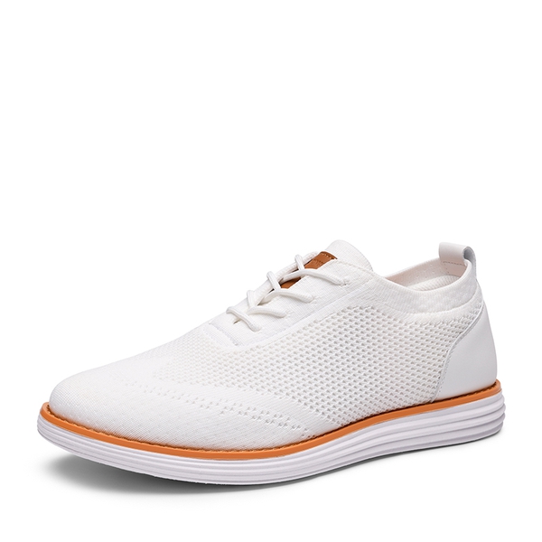 [KnitFlex Breeze+] Men's Breathable Mesh Oxford Sneakers - WHITE -  0