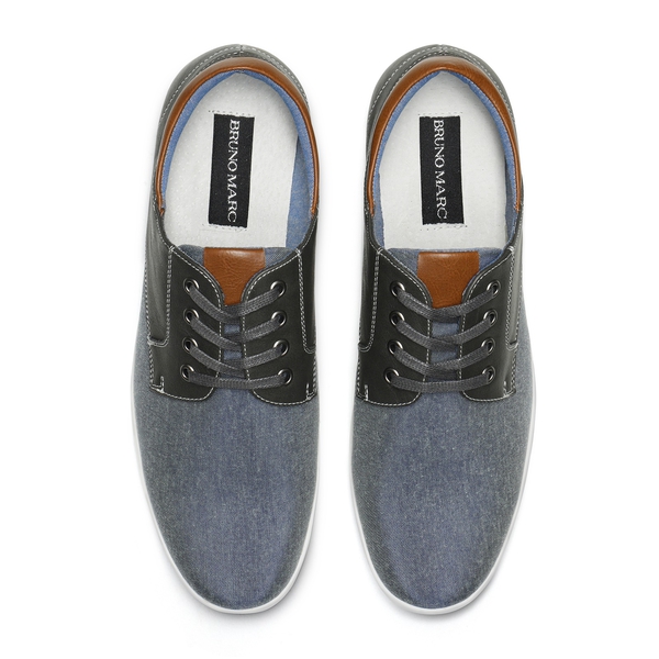 Men's Comfortable Lace-Up Oxford Sneakers - GREY - 4