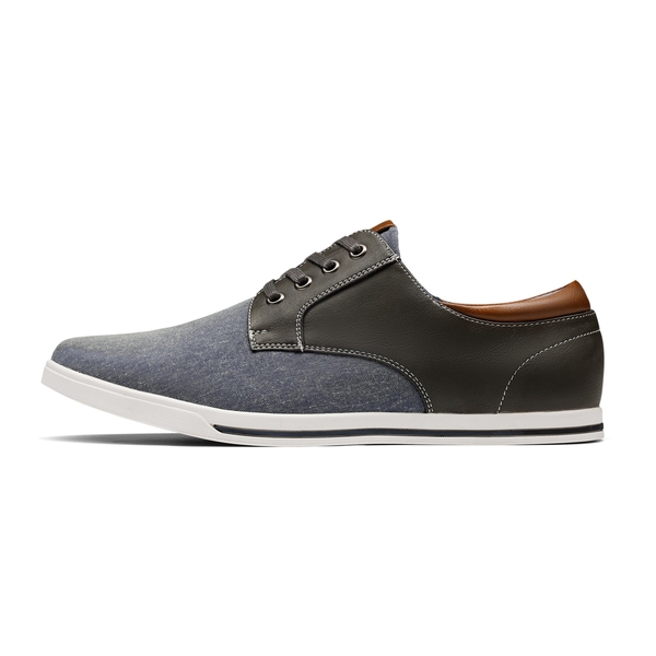 Men's Comfortable Lace-Up Oxford Sneakers - GREY - 2