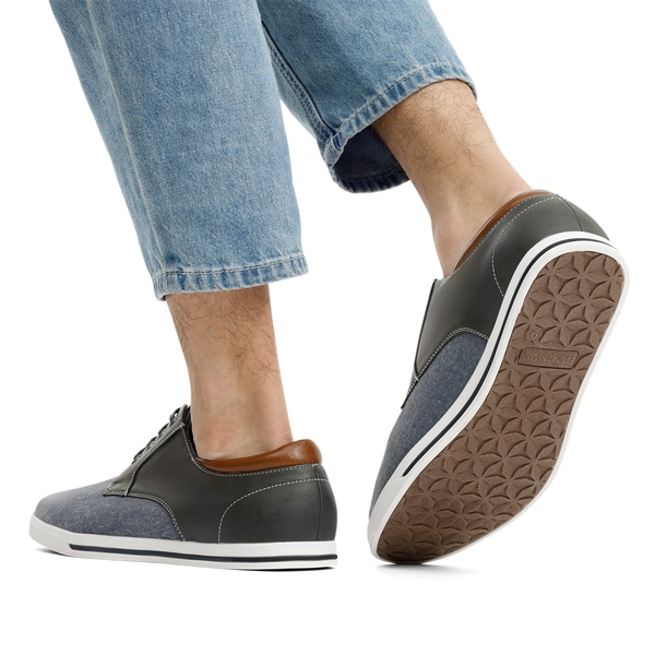 Men's Comfortable Lace-Up Oxford Sneakers - GREY - 8