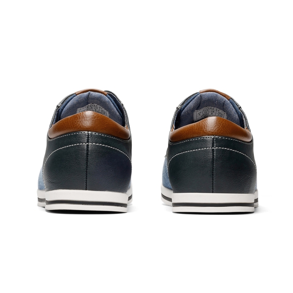 Men's Comfortable Lace-Up Oxford Sneakers - NAVY - 5