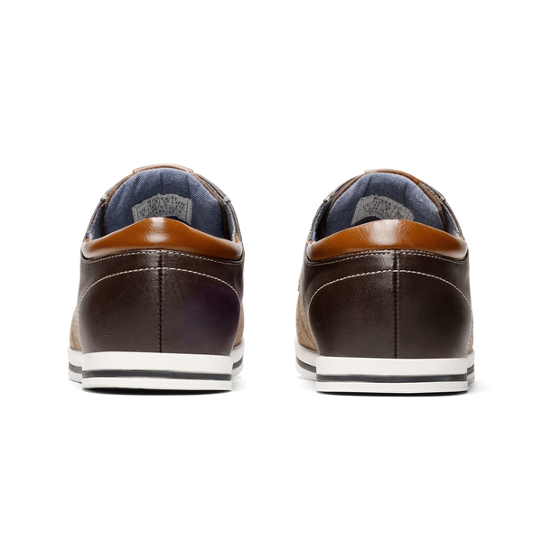 Men's Comfortable Lace-Up Oxford Sneakers - DARK BROWN - 5