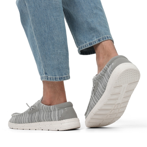 Men's Comfortable Slip-On Knit Loafers - GREY - 6