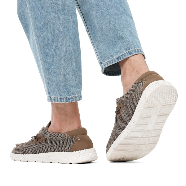 Men's Comfortable Slip-On Knit Loafers - BROWN - 7