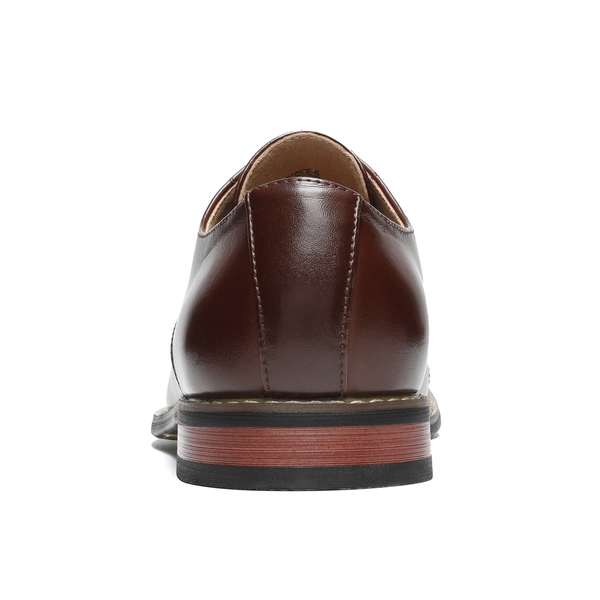 Men's Lace-Up Classic Oxford Shoes - DARK BROWN - 4