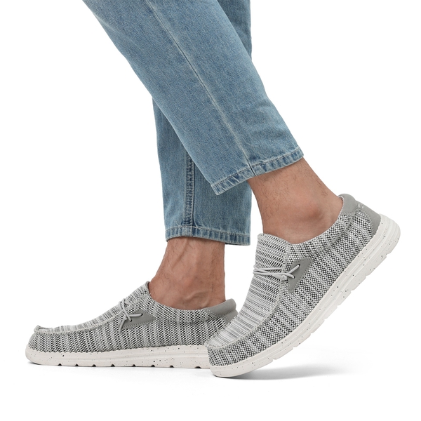 Men's Comfortable Slip-On Knit Loafers - GREY - 5