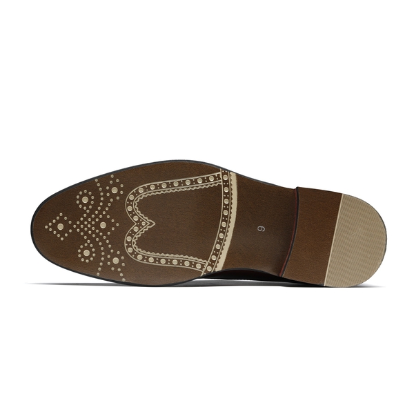 Men's Lace-Up Classic Oxford Shoes - DARK BROWN - 3