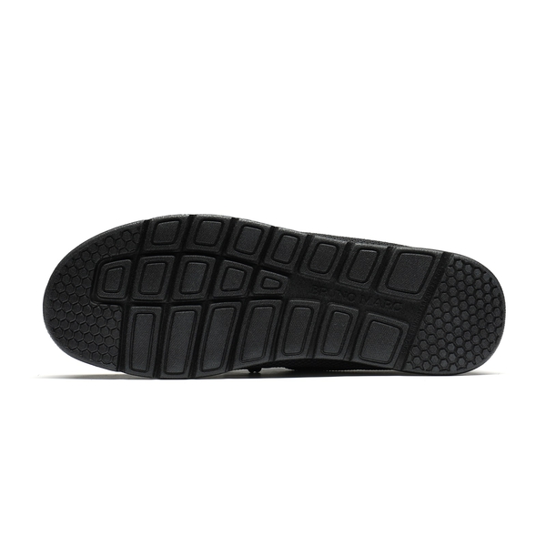 Men's Comfortable Slip-On Knit Loafers - BLACK - 3