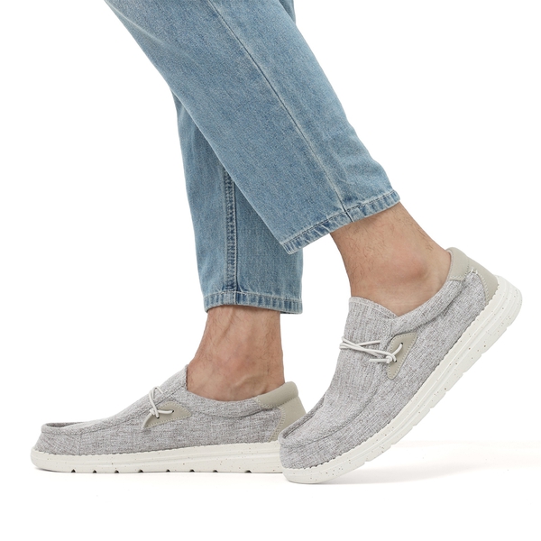 Men's Comfortable Slip-On Knit Loafers - BEIGE - 1
