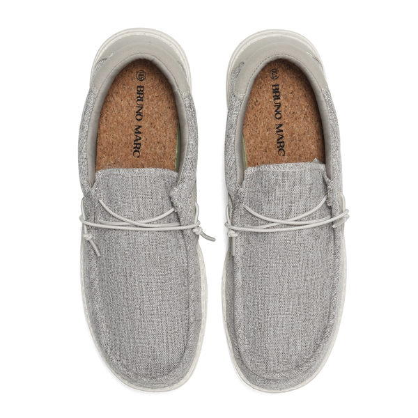 Men's Comfortable Slip-On Knit Loafers - BEIGE - 4