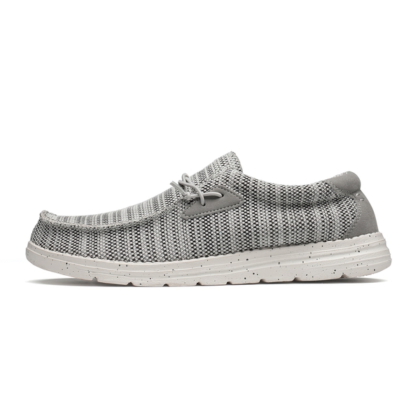 Men's Comfortable Slip-On Knit Loafers - GREY - 2