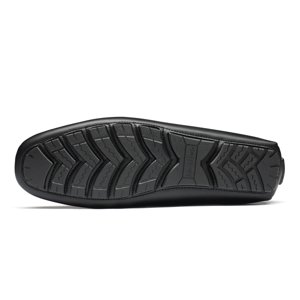 Men's Slip-On Moccasin Horsebit Loafers - BLACK - 3
