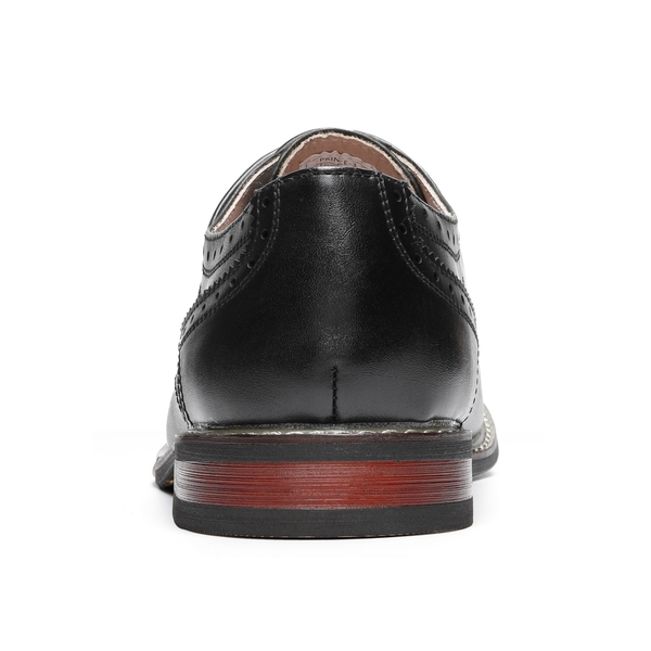 Men's Classic Wingtip Dress Shoes - BLACK - 4