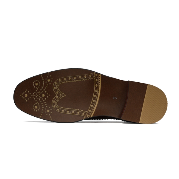 Men's Classic Wingtip Dress Shoes - DARK BROWN - 3