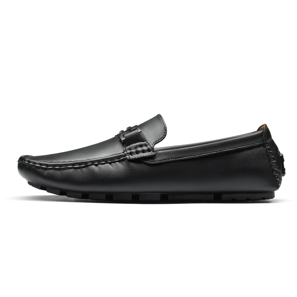 Men's Slip-On Moccasin Horsebit Loafers - BLACK - 2