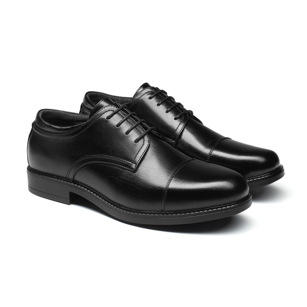 Men's Cap-Toe Oxford Dress Shoes - BLACK - 5