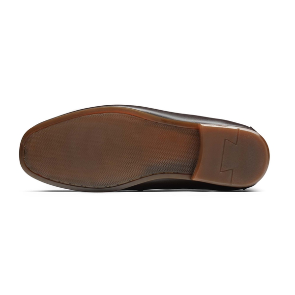 Men's PU Leather Metallic Horsebit Loafers - COFFEE - 3