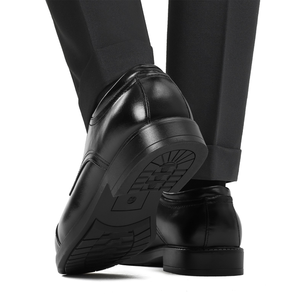 Men's Cap-Toe Oxford Dress Shoes - BLACK - 7